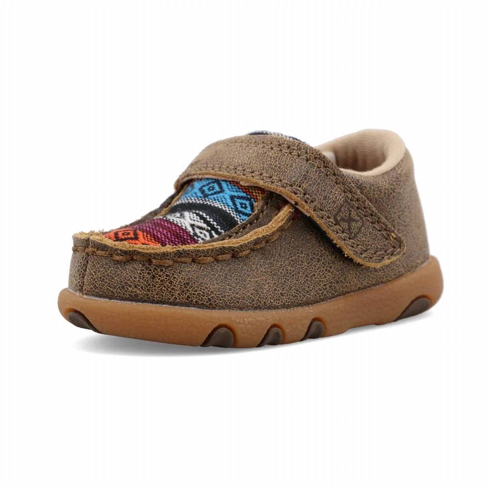 NEW TWISTED X kids' driving moc shoes in bomber & multi serape